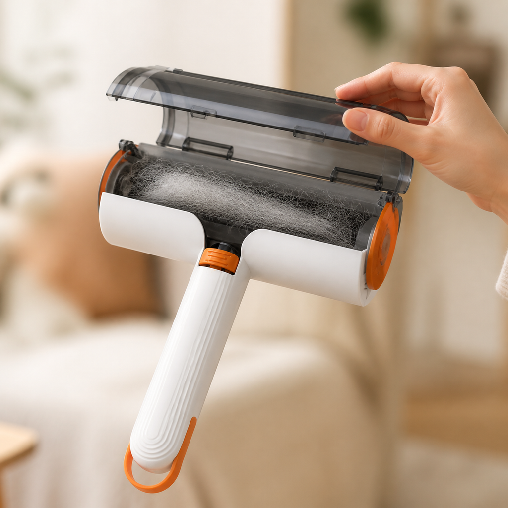 Roller raccogli-peli Balù con vano di raccolta