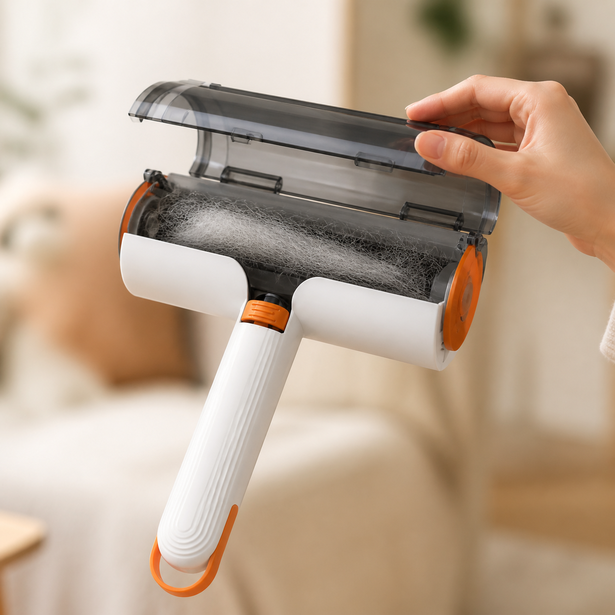 Roller raccogli-peli Balù con vano di raccolta